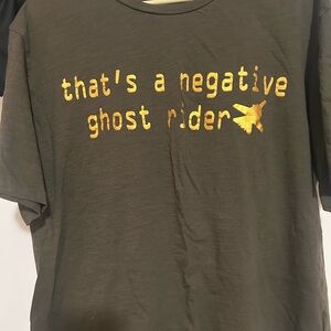 Dark Olive Graphic Tee with Gold Print